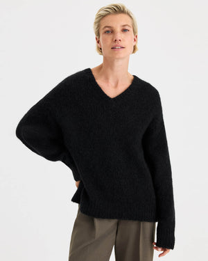 Hairy V-Neck Sweater