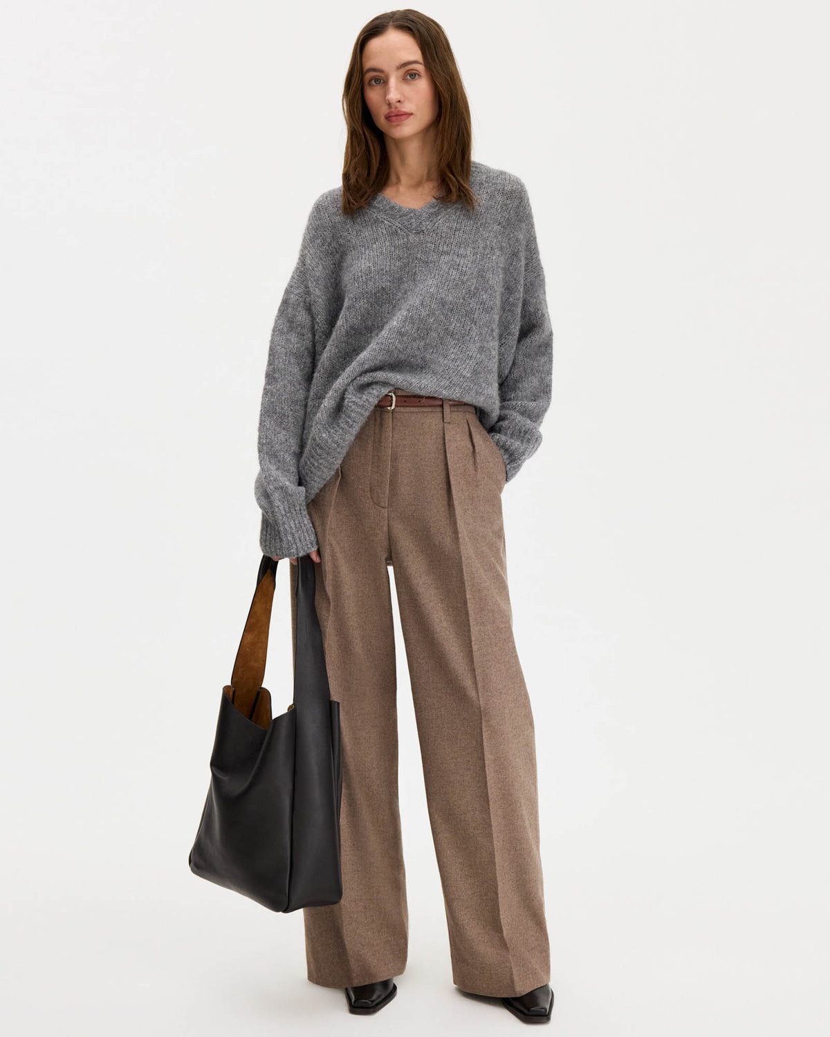 Hairy V-Neck Sweater