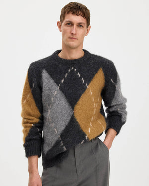Alpaca Check Sweater