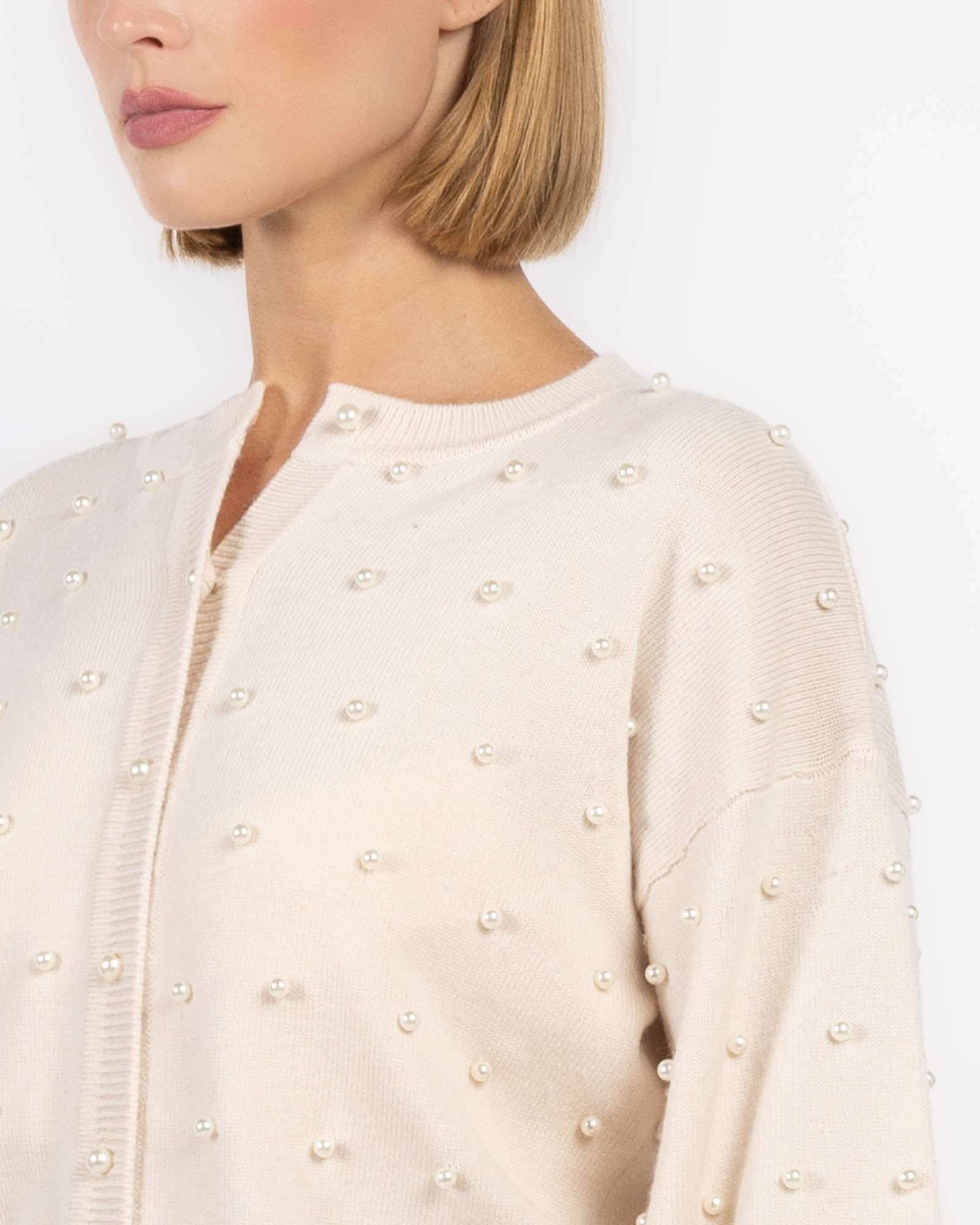 Cardigan en perles
