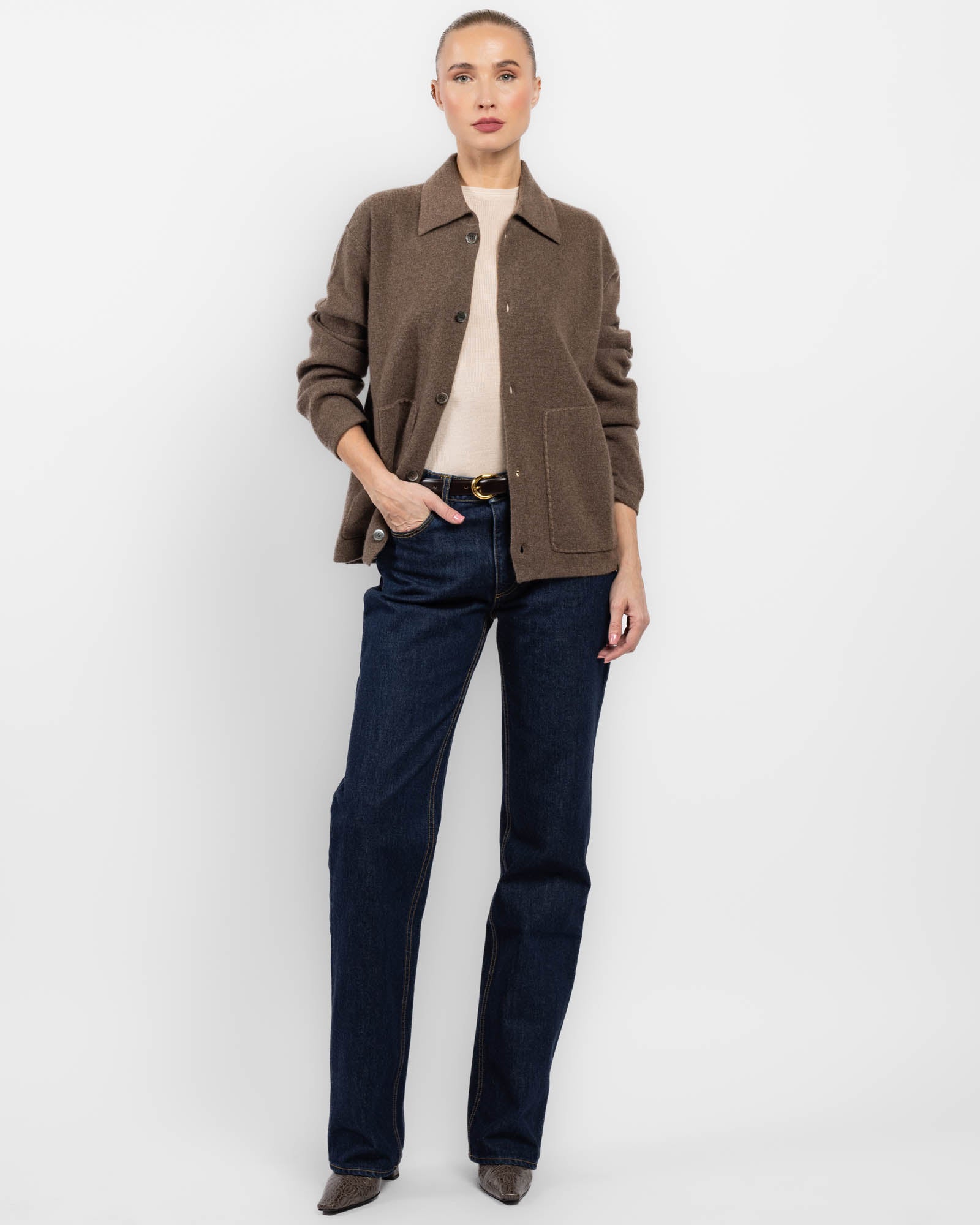 Veste à poche plaquée