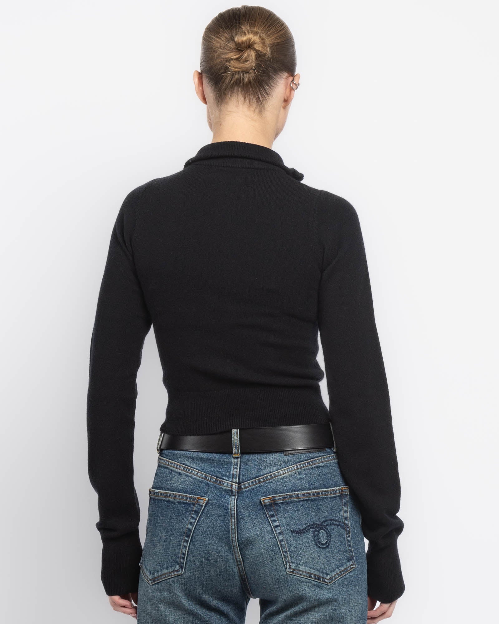 Pull en tricot citron