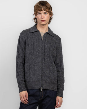 Dropstitch Zip Sweater