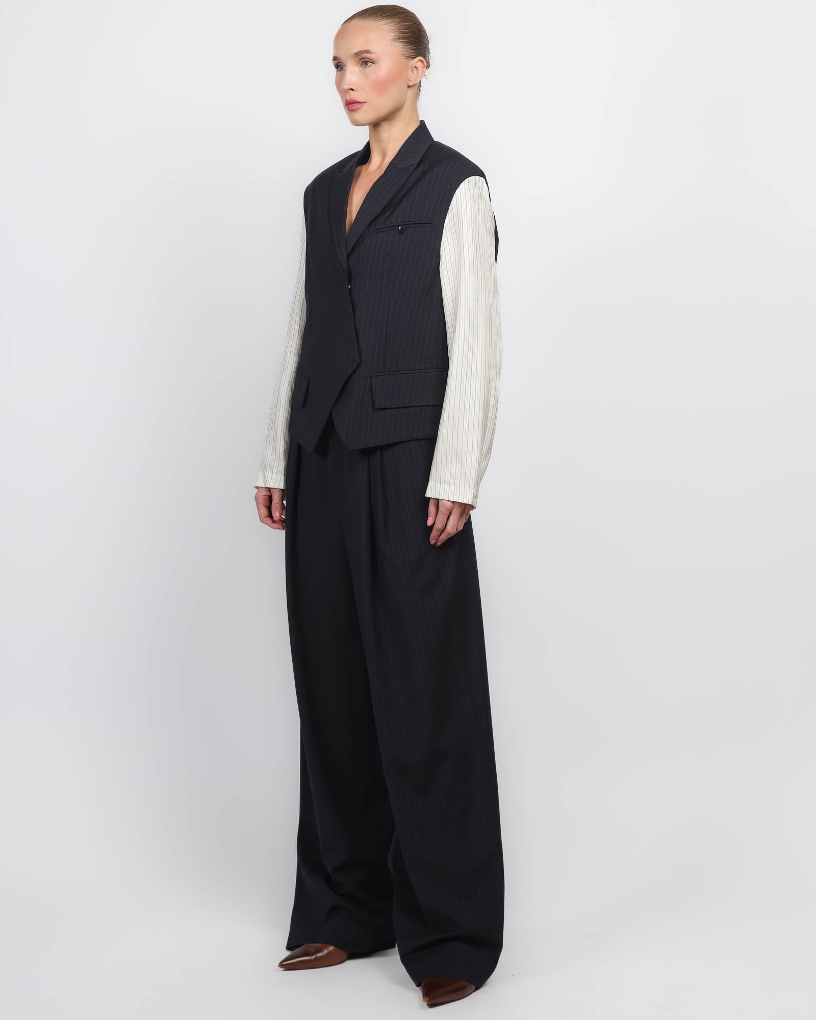 Mier Pinstripe Blazer