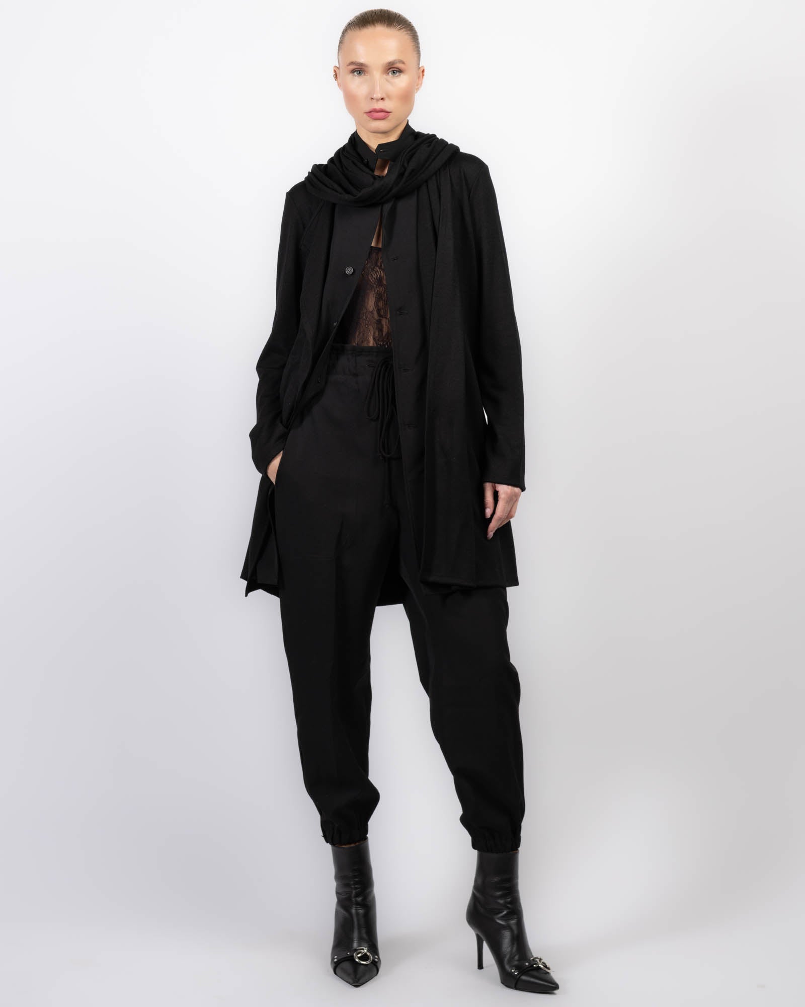 YOHJI YAMAMOTO Stole Detail Long Top