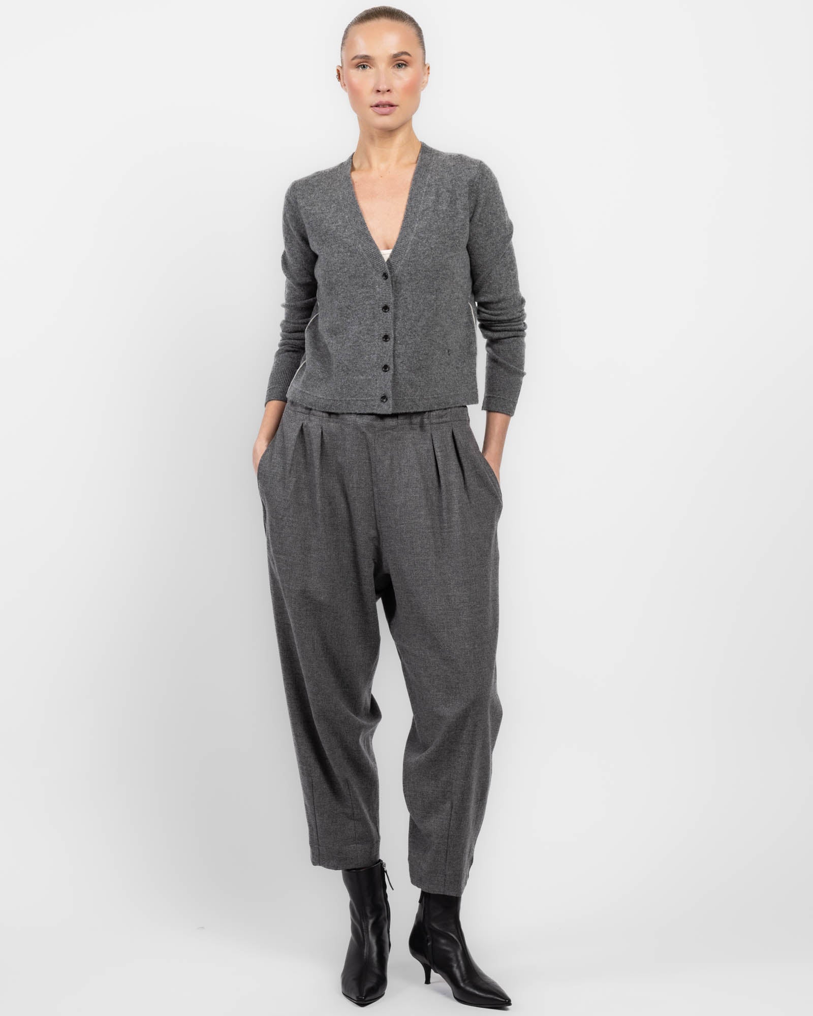 Cardigan rétréci en V