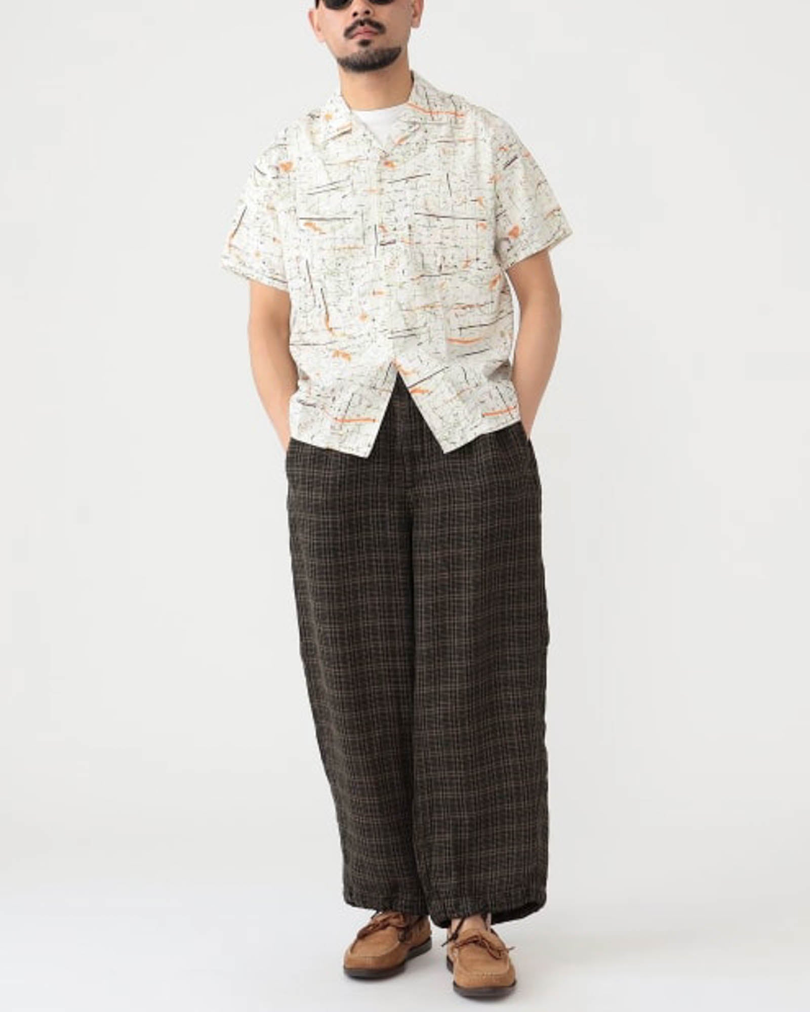 Chemise à manches courtes en coton imprimé