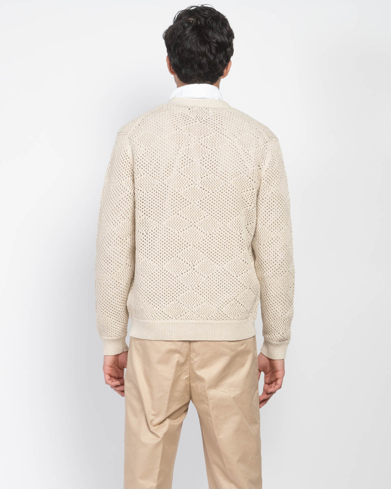 Mesh Cardigan Sweater