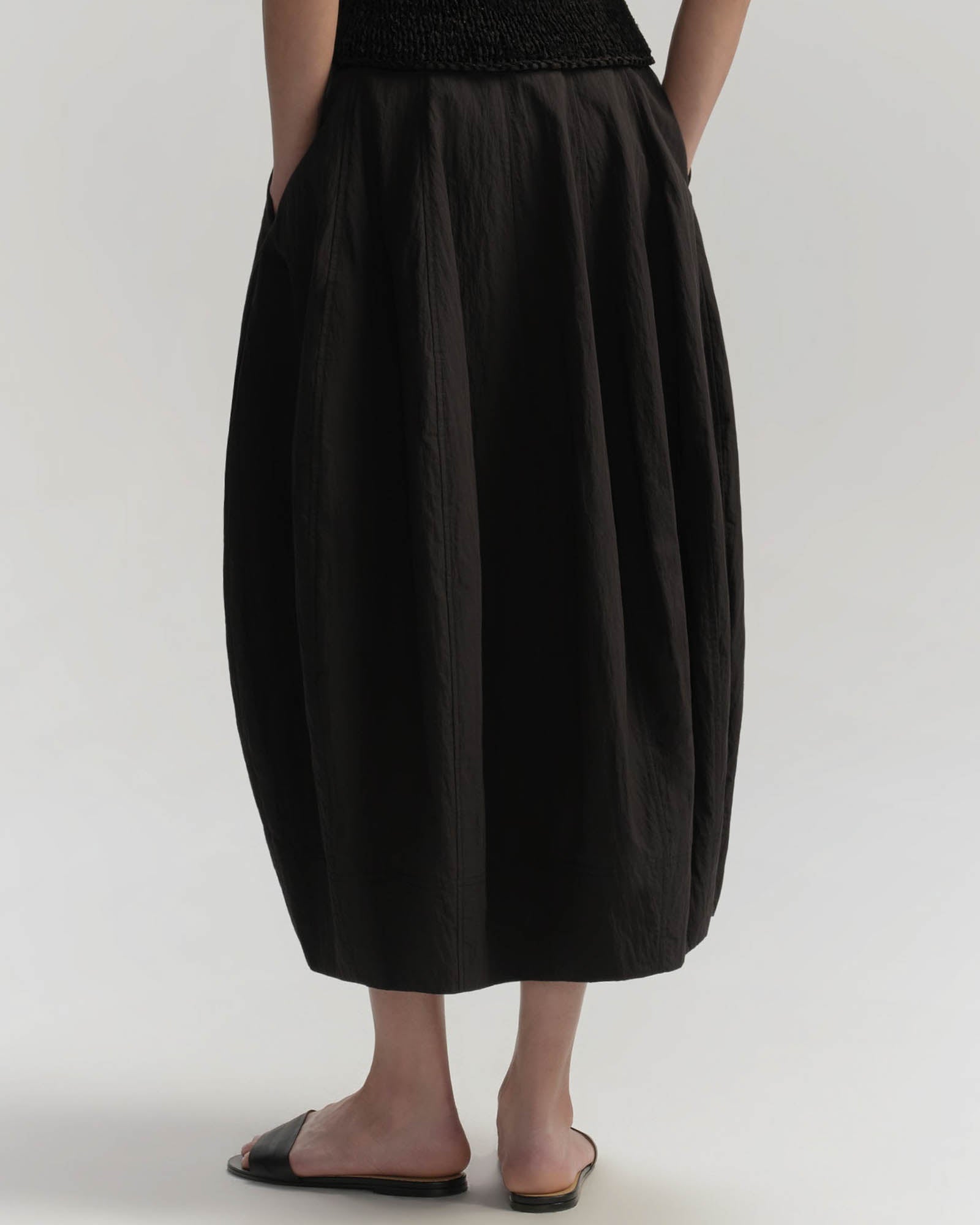 Veda Cotton Nylon Midi Skirt