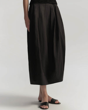Veda Cotton Nylon Midi Skirt