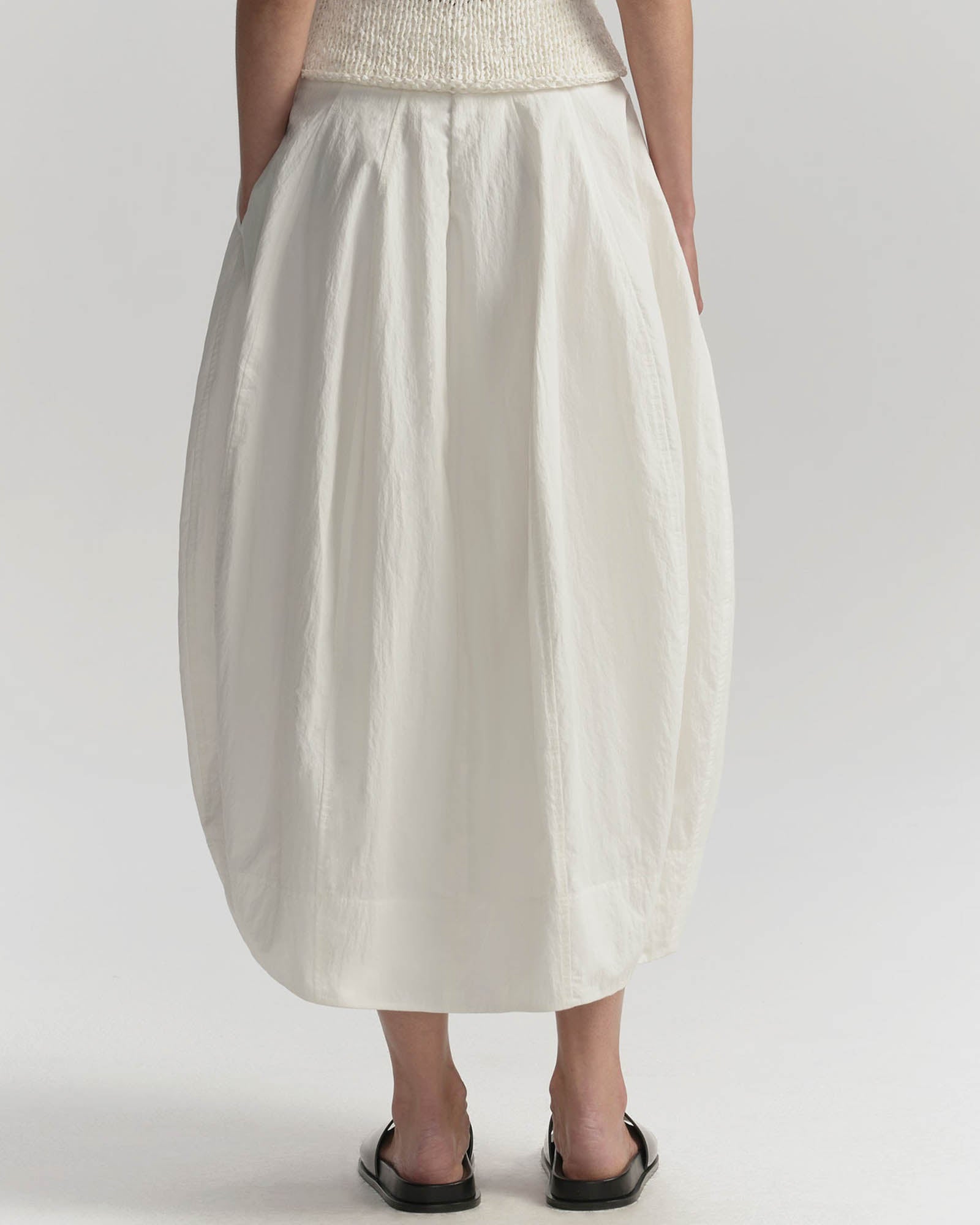 Veda Cotton Nylon Midi Skirt