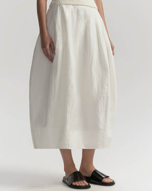 Veda Cotton Nylon Midi Skirt