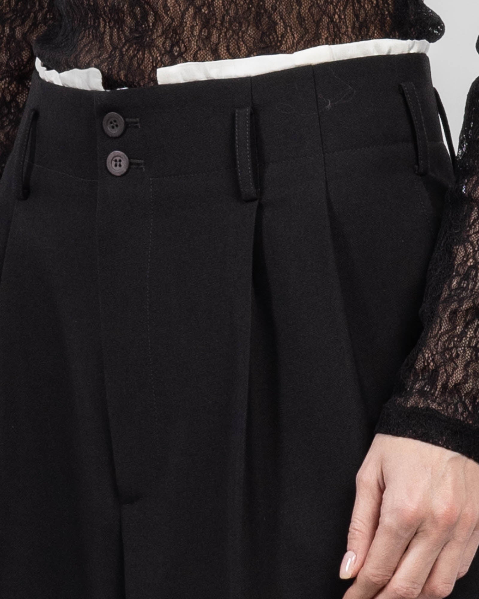 Pantalon large en laine