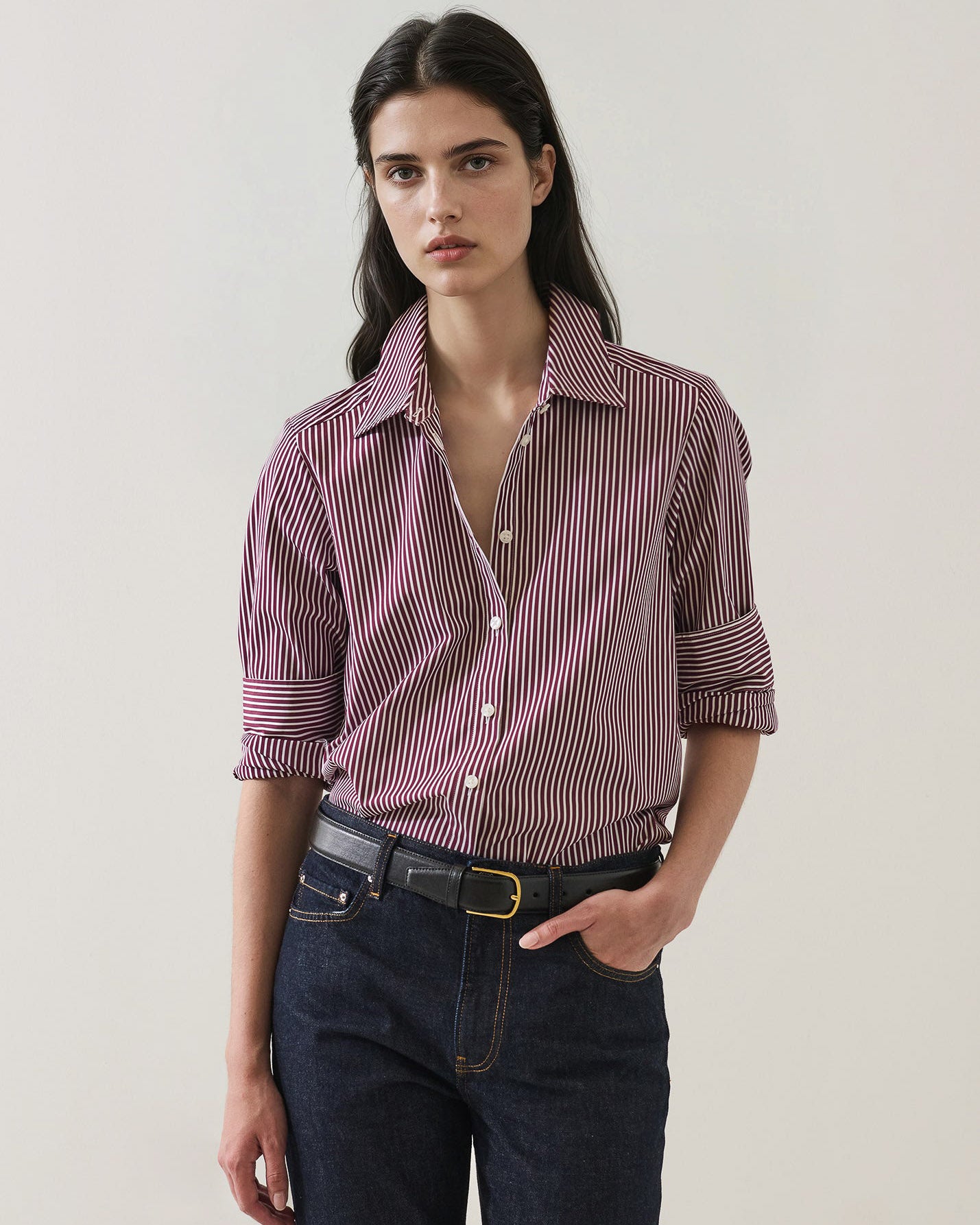 Long Sleeve Striped Essential Shirt