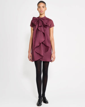 Robe volantée à nœud