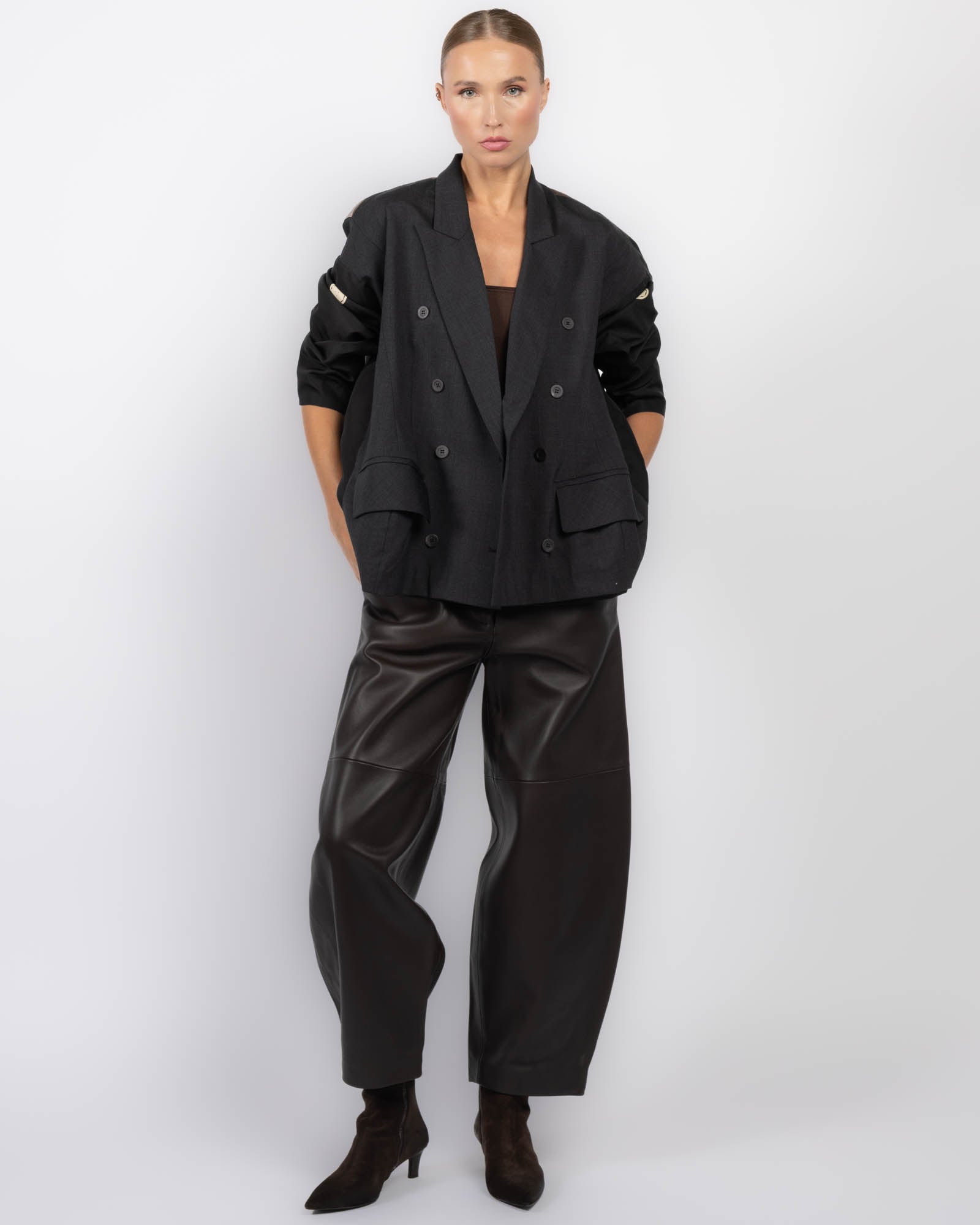 Blouson aviateur à double boutonnage