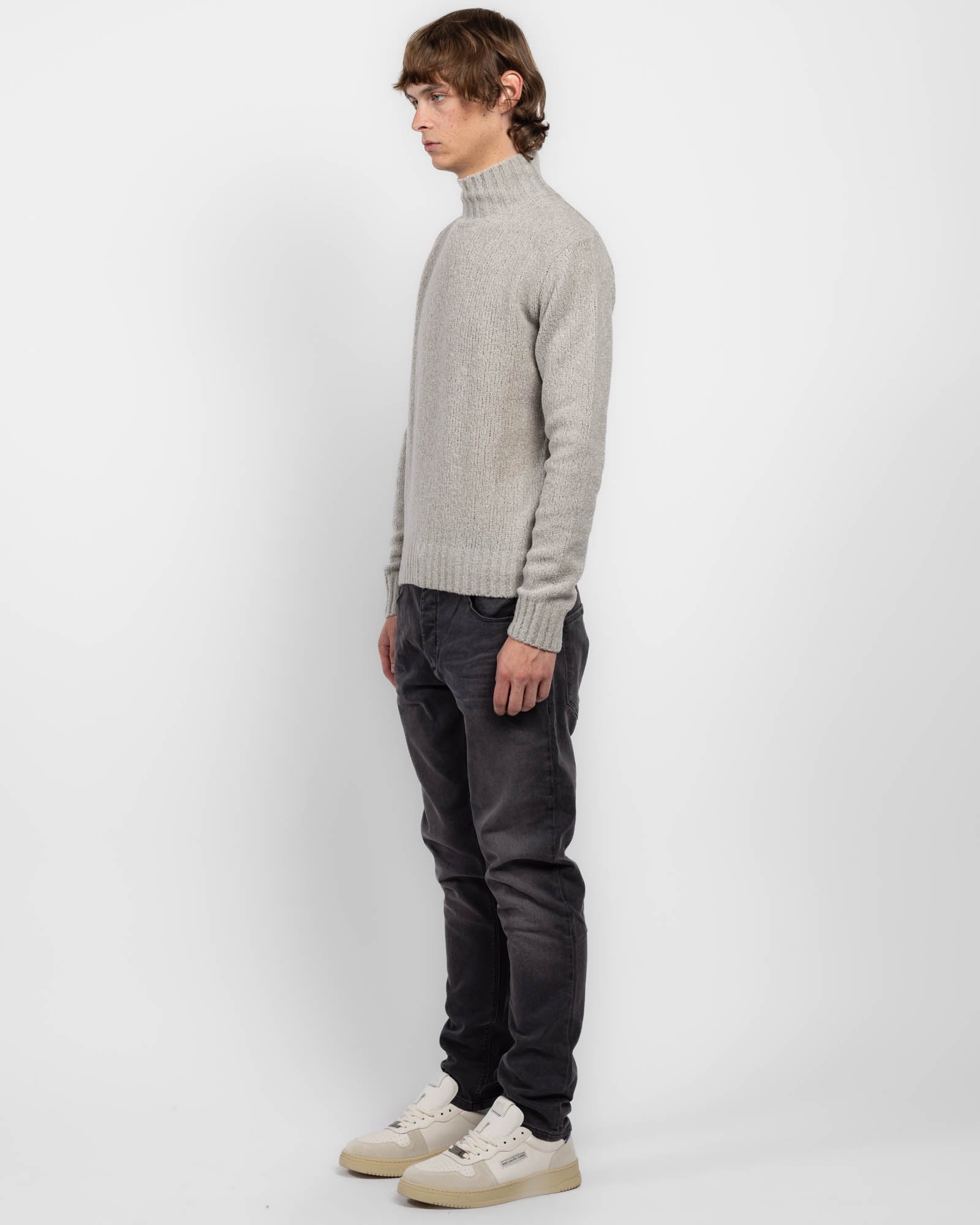 Grainy Mock Sweater