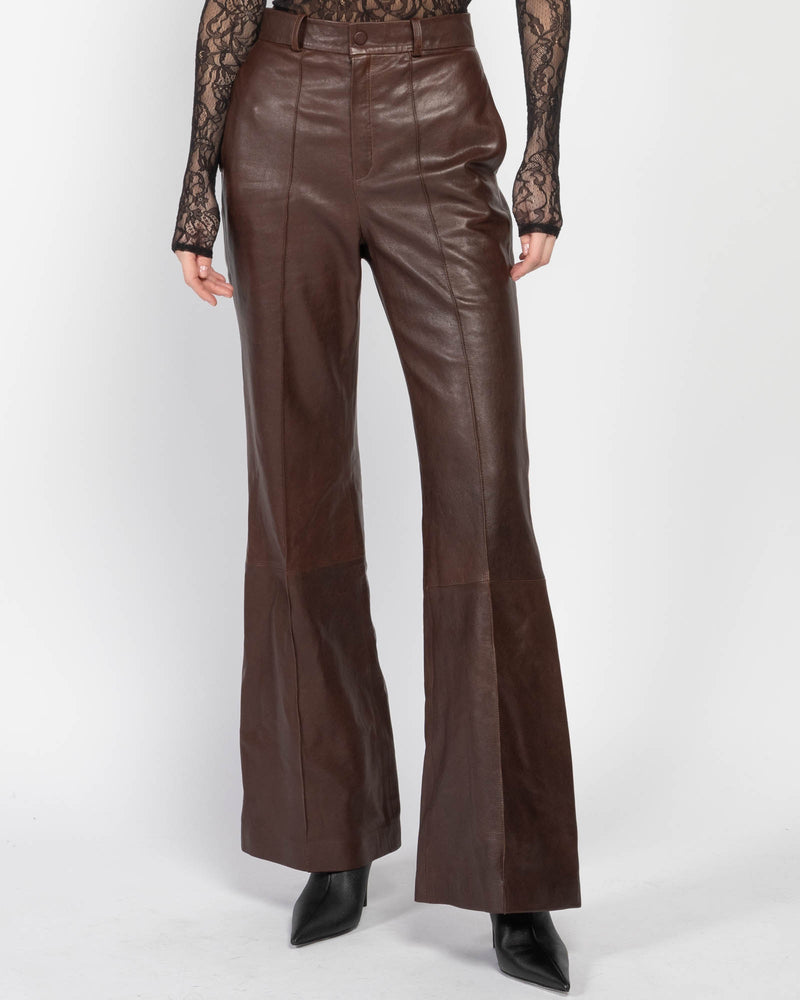 Leather Flare Pants