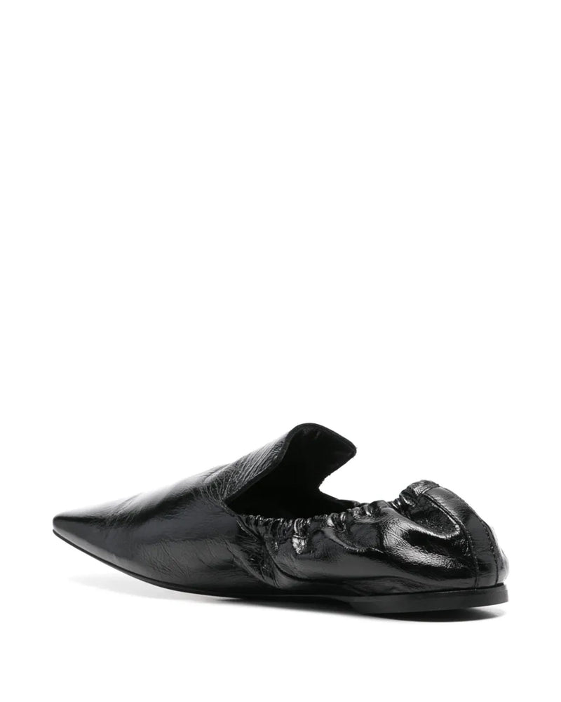 Elastic Leather Loafers