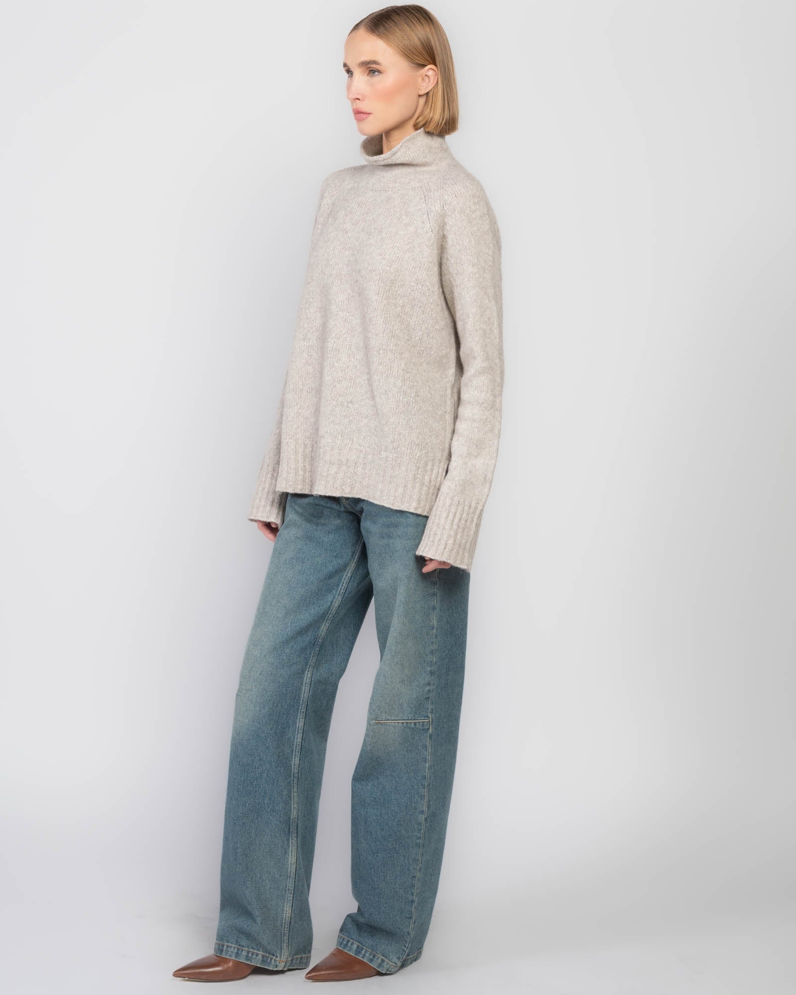 Pull à col cheminée