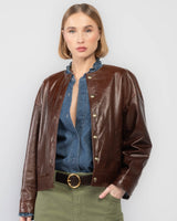 Deja Leather Bomber