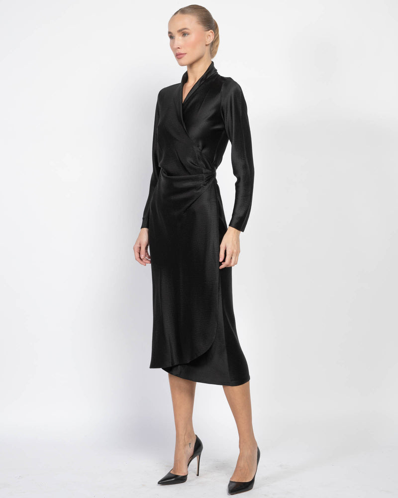 Long Sleeve Wrap Dress