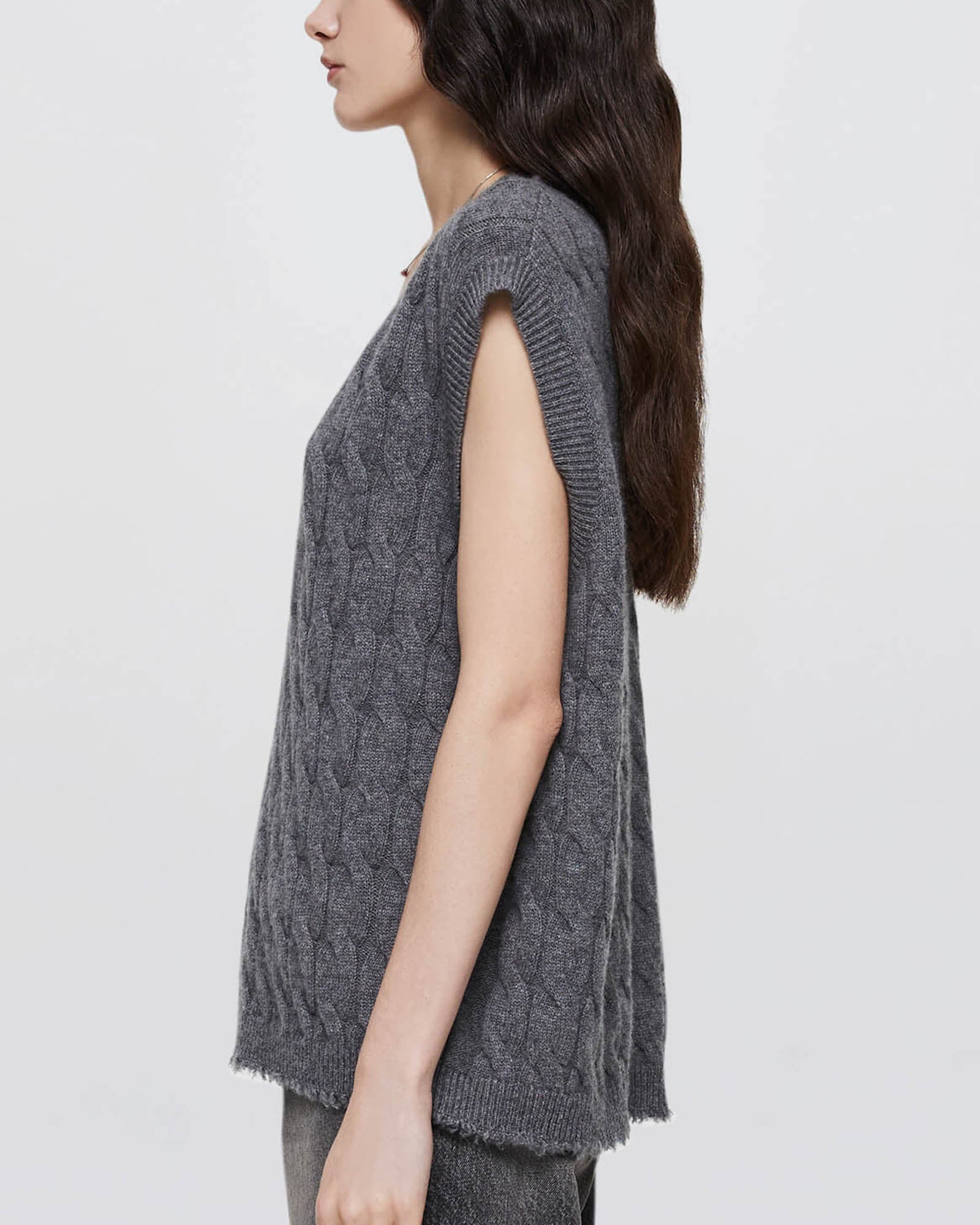 Cashmere Cable Vest