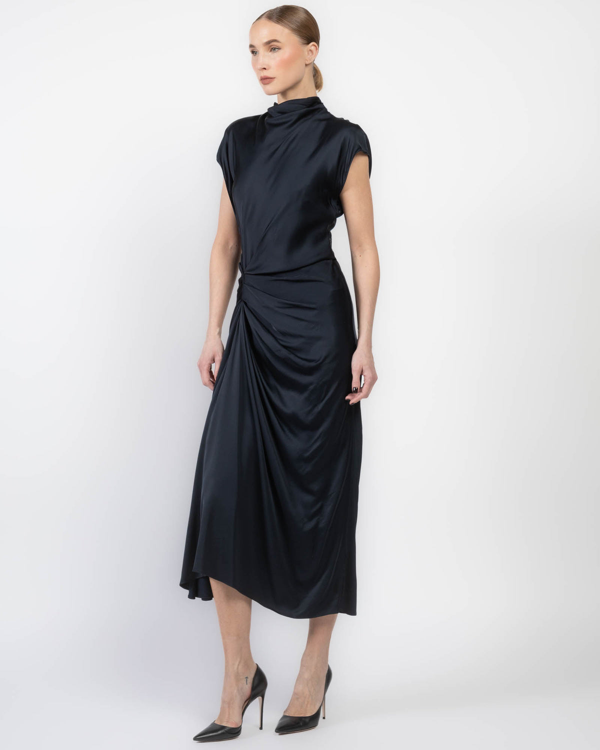 alc alma satin midi dress Alma Dress