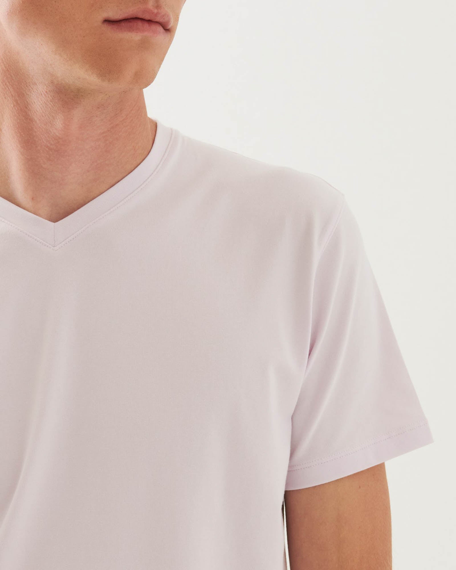 Short Sleeve V-Neck Stretch Tee