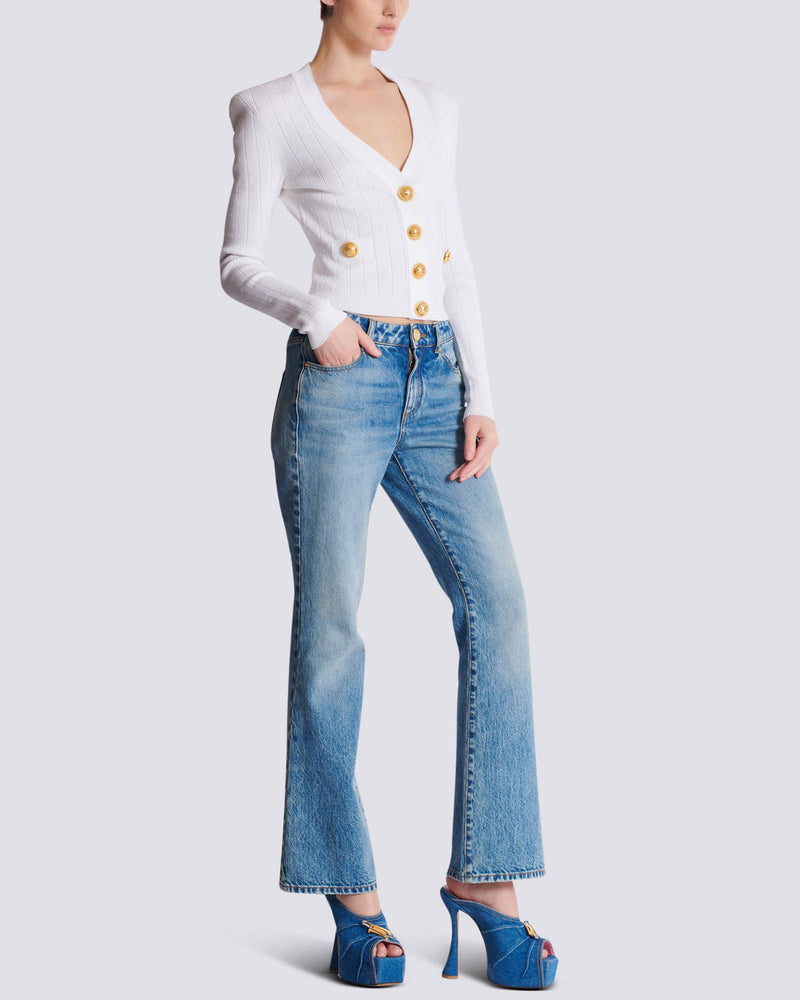 V-Neck Knit Cardigan