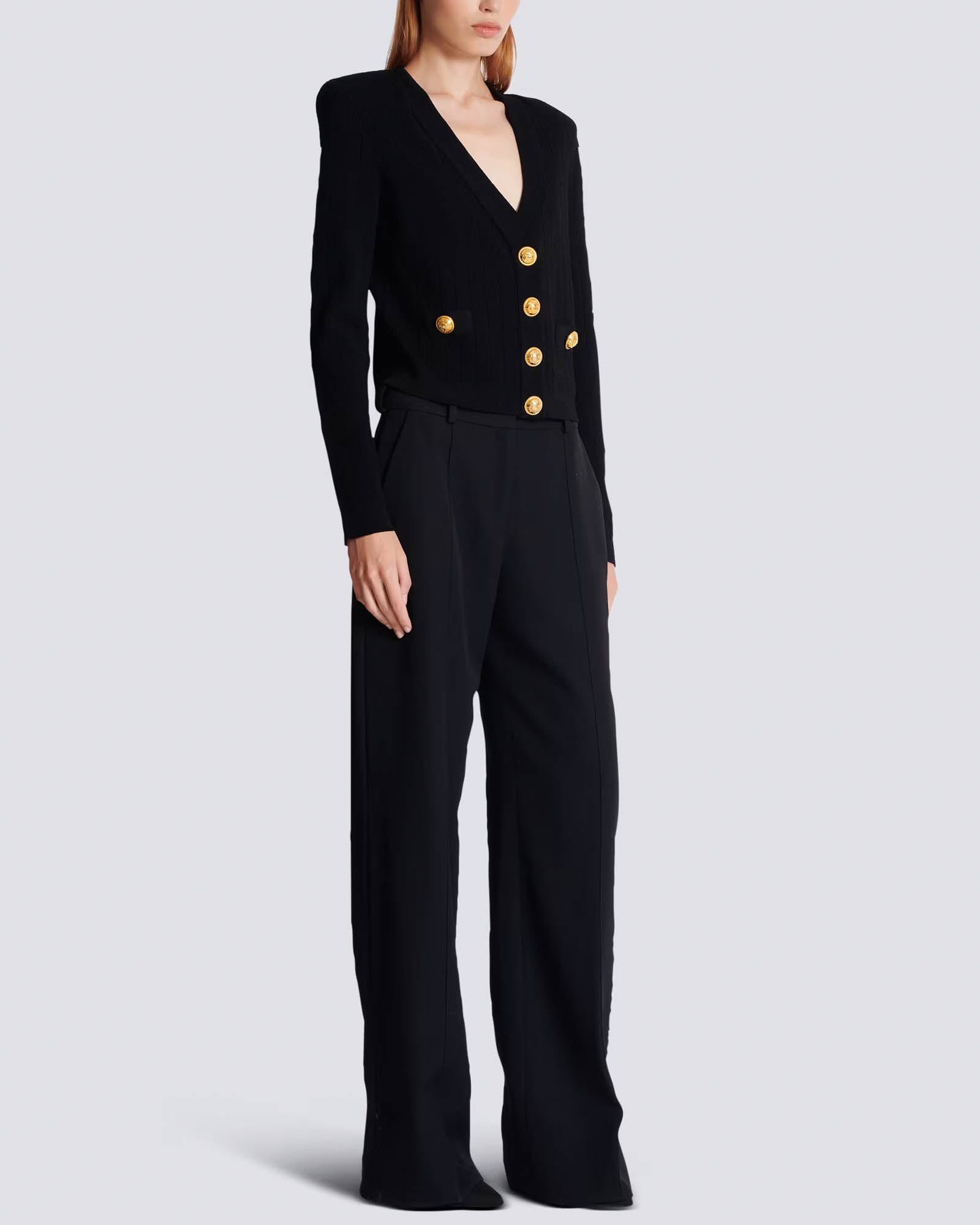 V-Neck Knit Cardigan