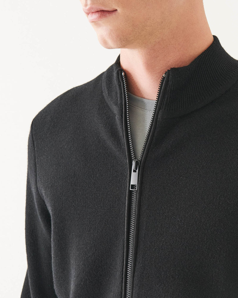 Full-Zip Mock Sweater