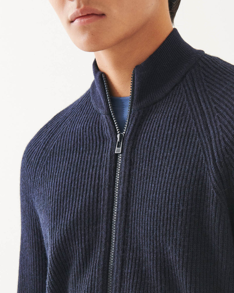 Full-Zip Mock Sweater