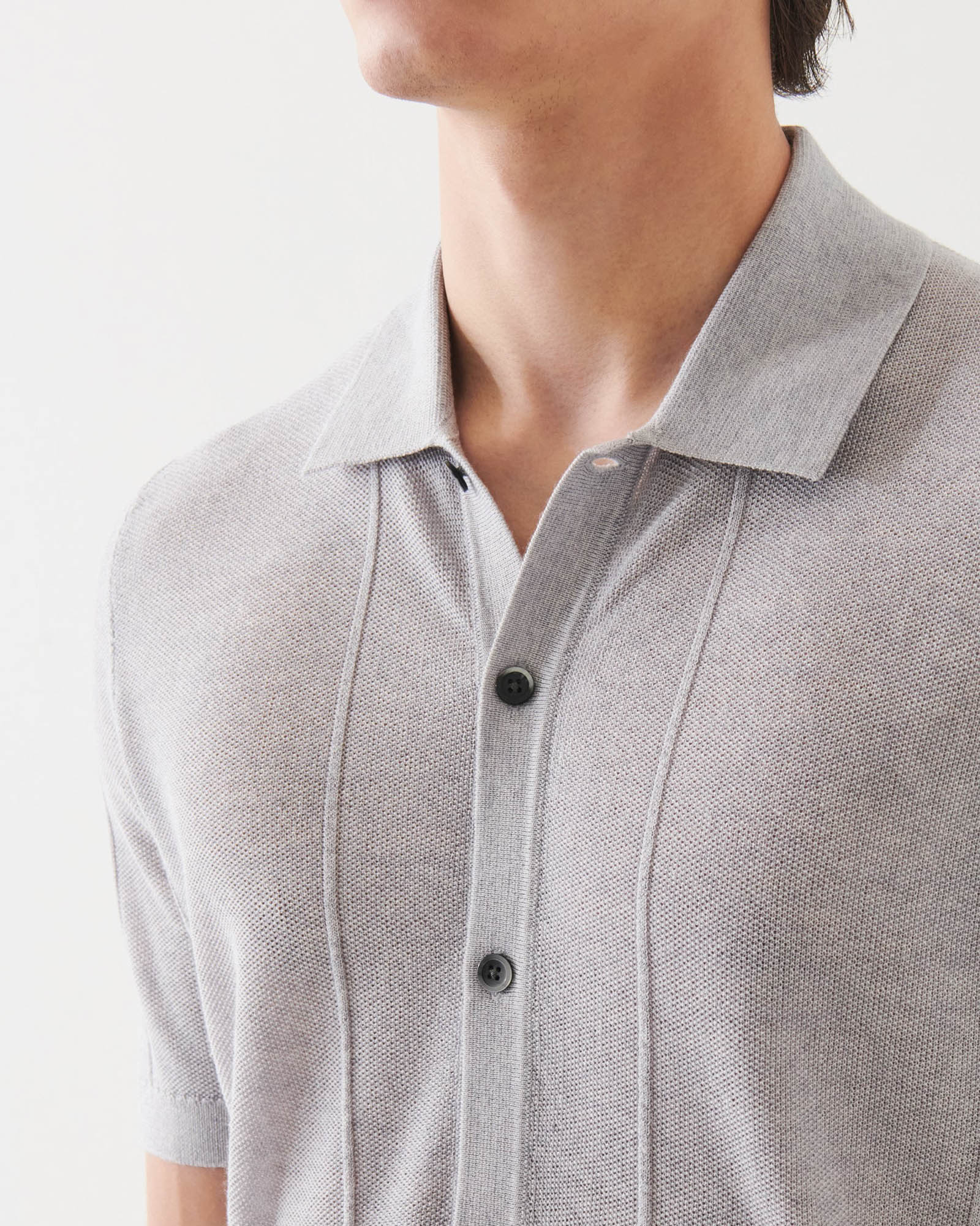 Short Sleeve Button Front Sweater