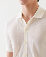 Short Sleeve Button Front Sweater