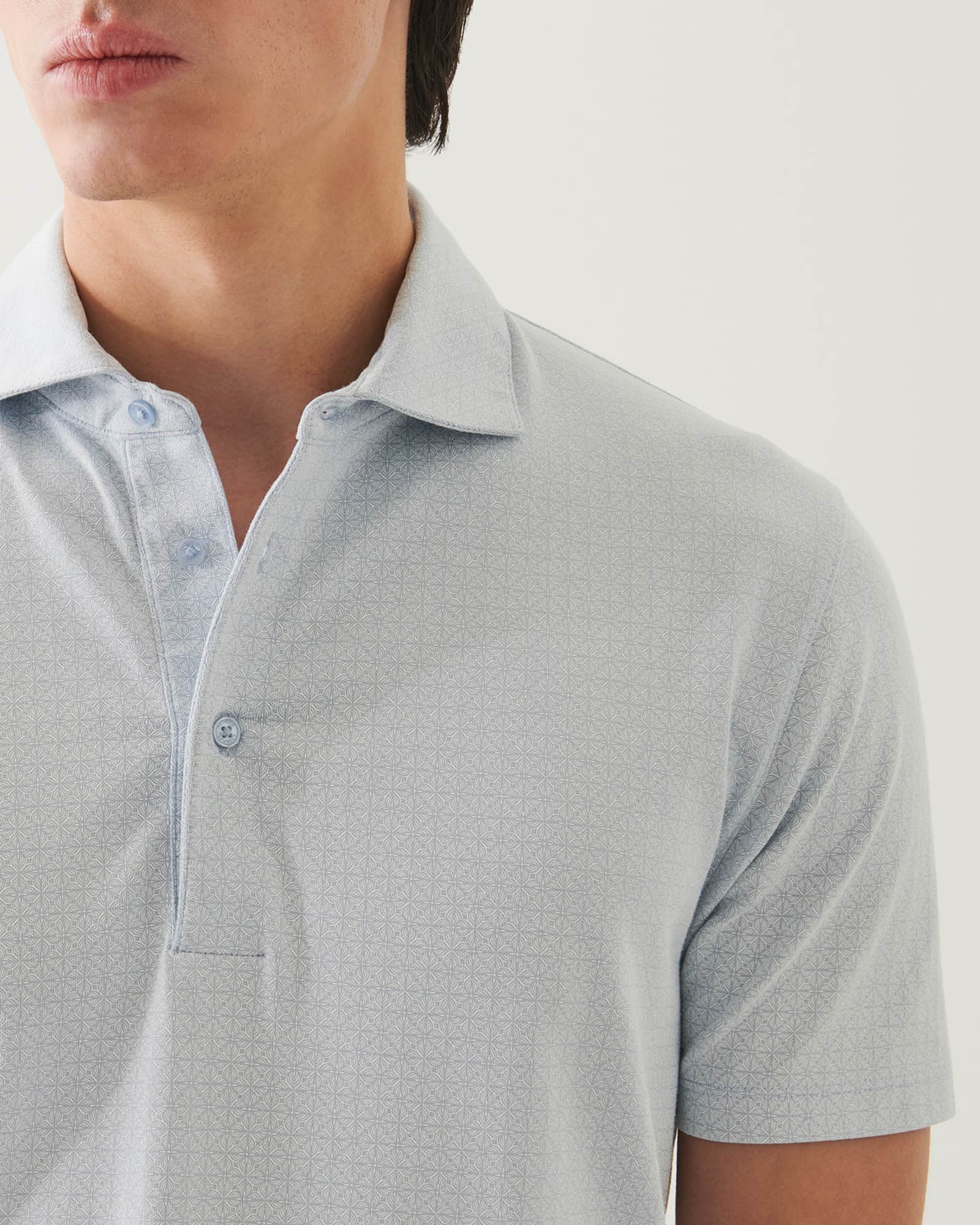 Short Sleeves Mini Geo Polo