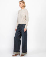 Cropped Reverse Seam Sweater