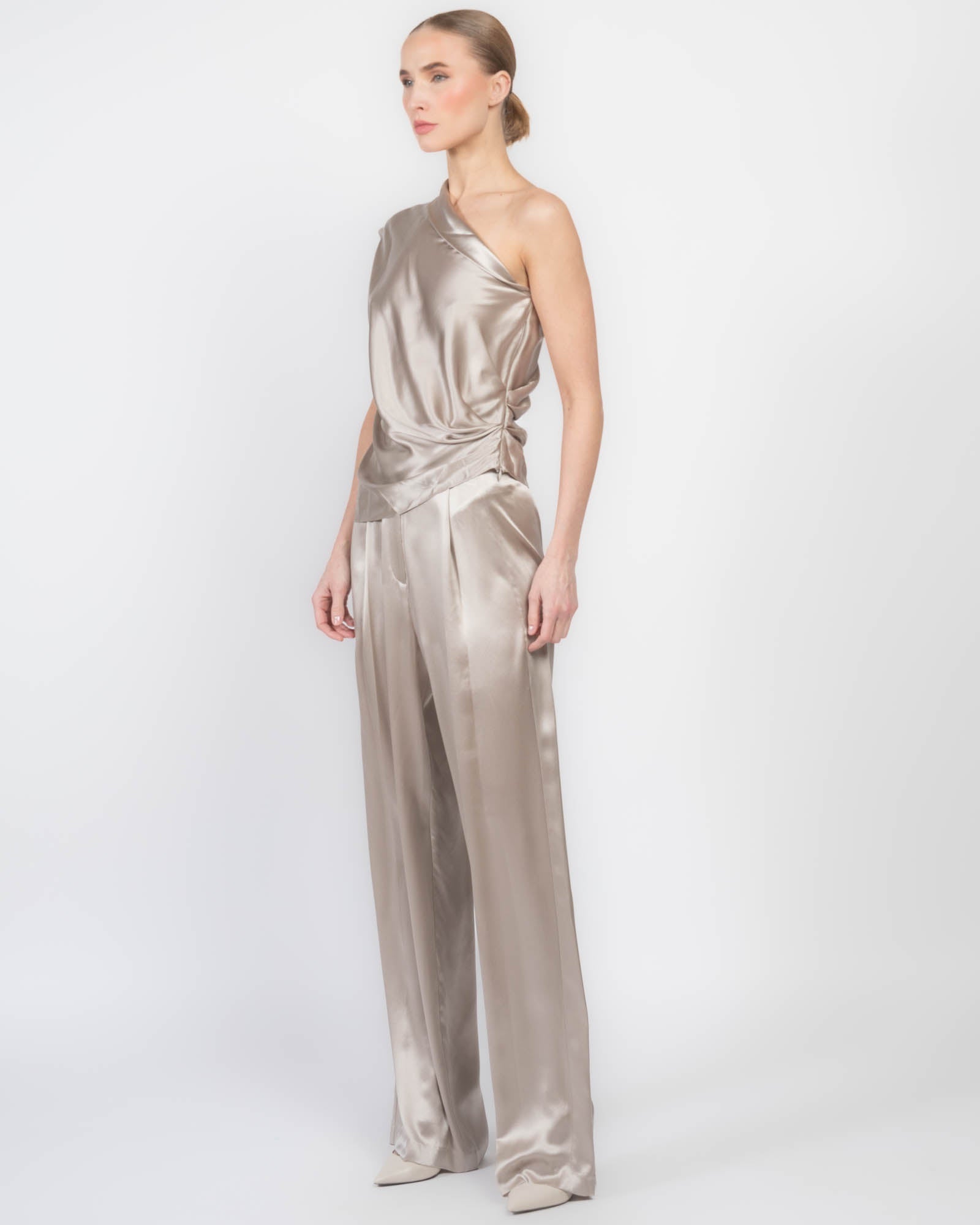 Asymmetrical Lapel Top