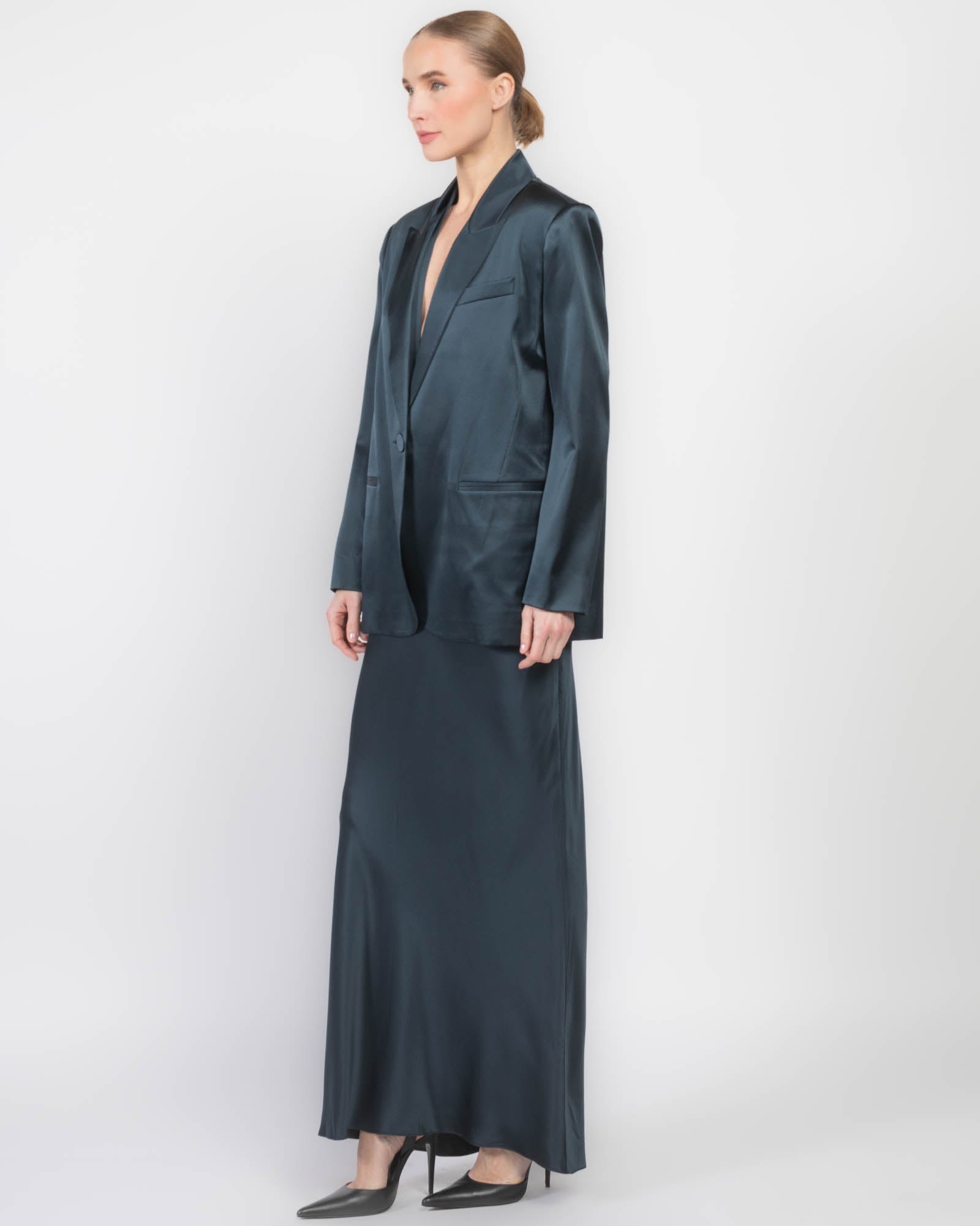 Oversized Silk Blazer