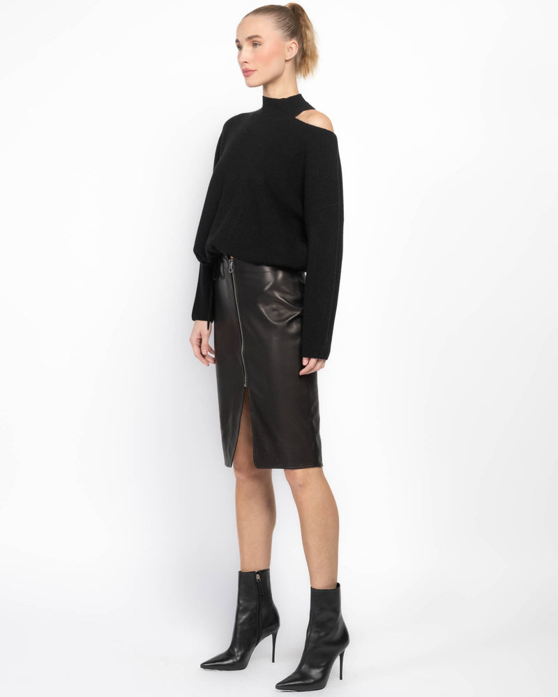 Leather Skirt With Zip