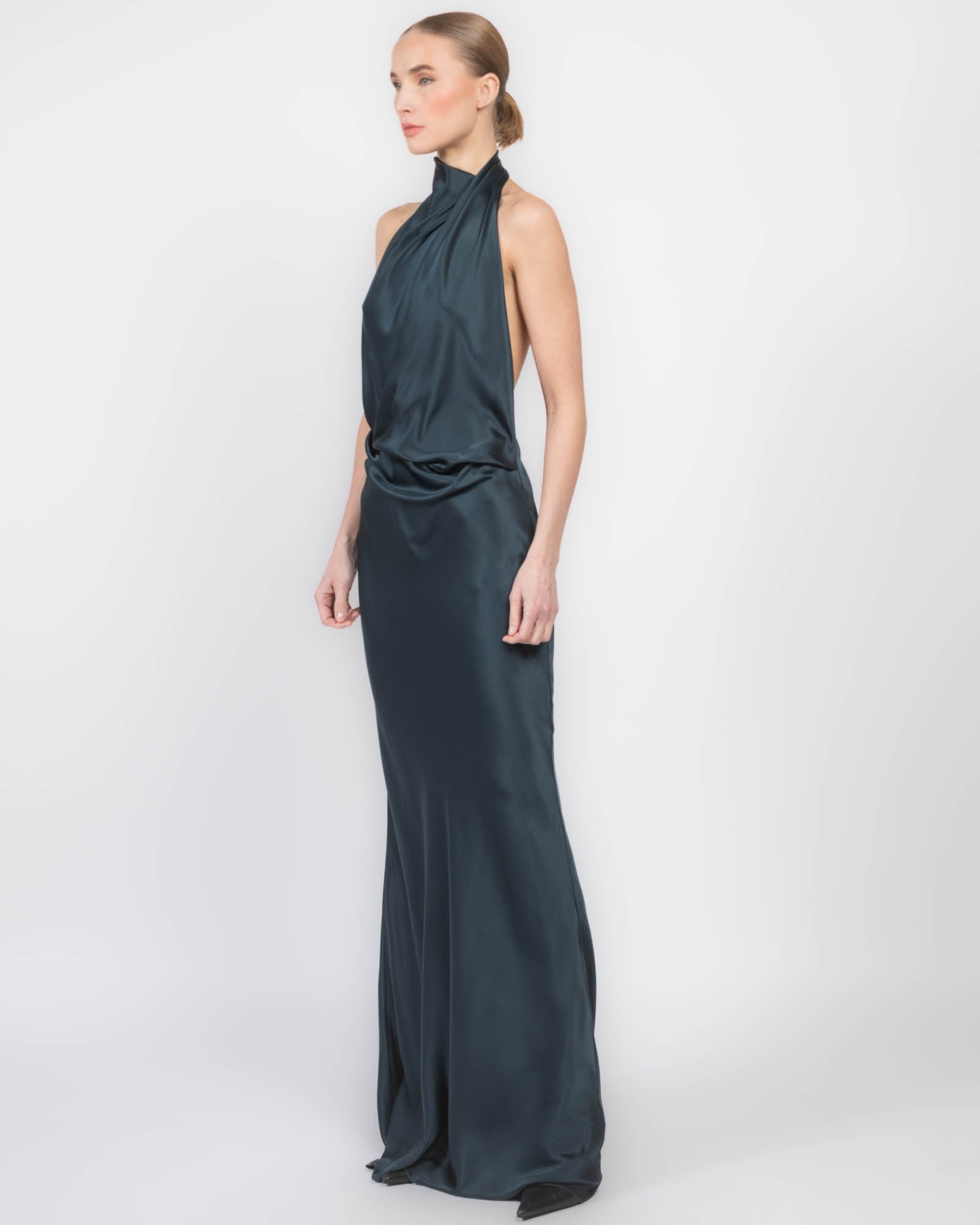 Halter Drape Gown