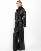 Oversized Leather Biker Jacket