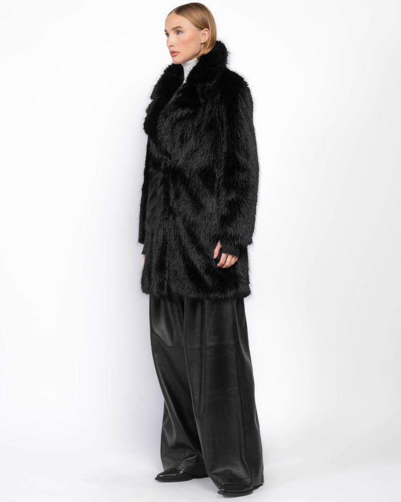 Faux Fur Mid Coat