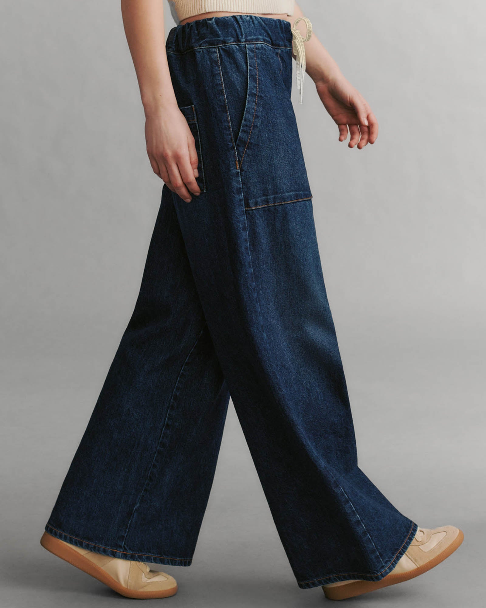 [TWN]★TERRIFIC WASHING DENIM PANTS TWP Drawstring Jeans | TNT - The New Trend | Shop Luxury