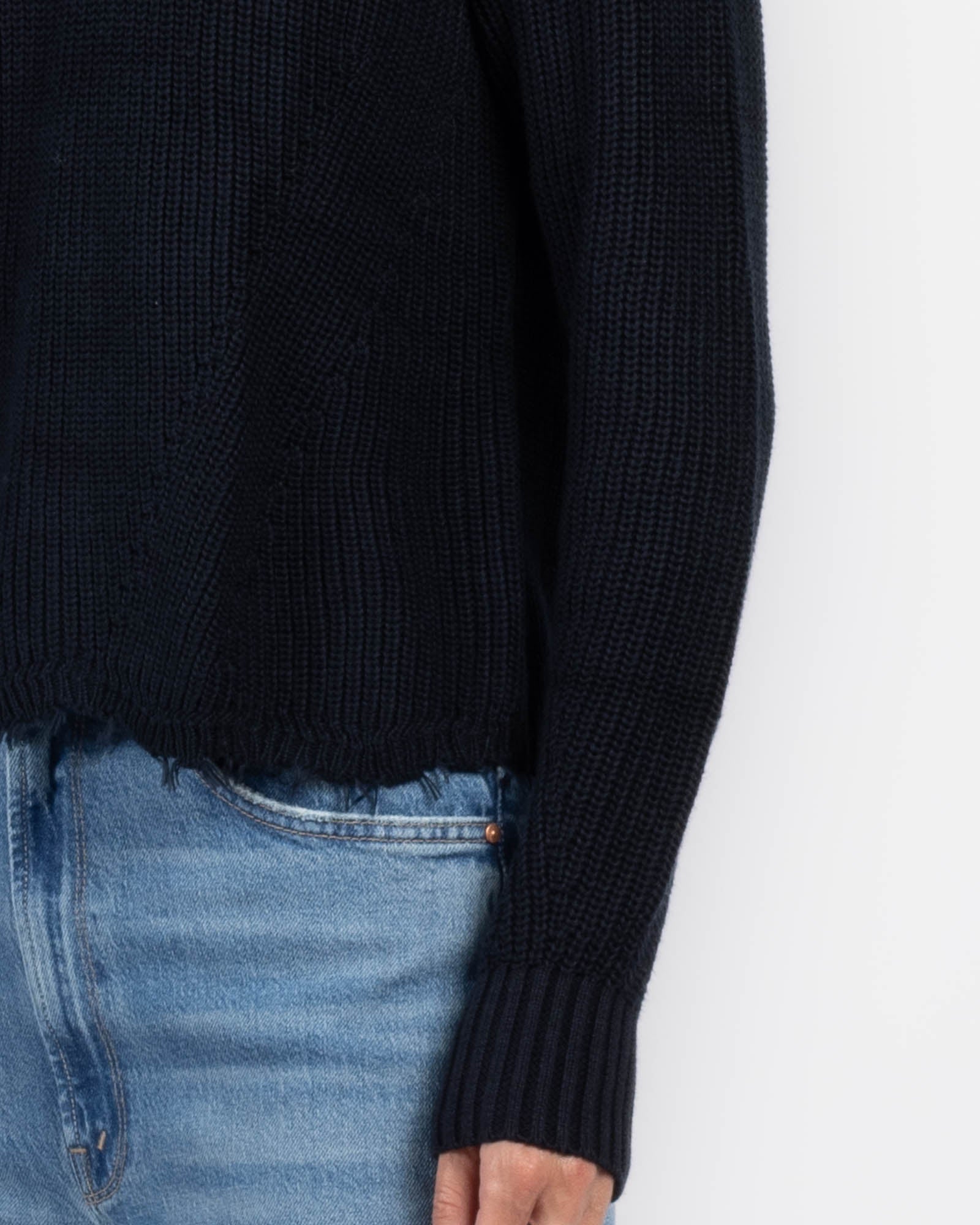 Pull Shaker à motif festonné vieilli