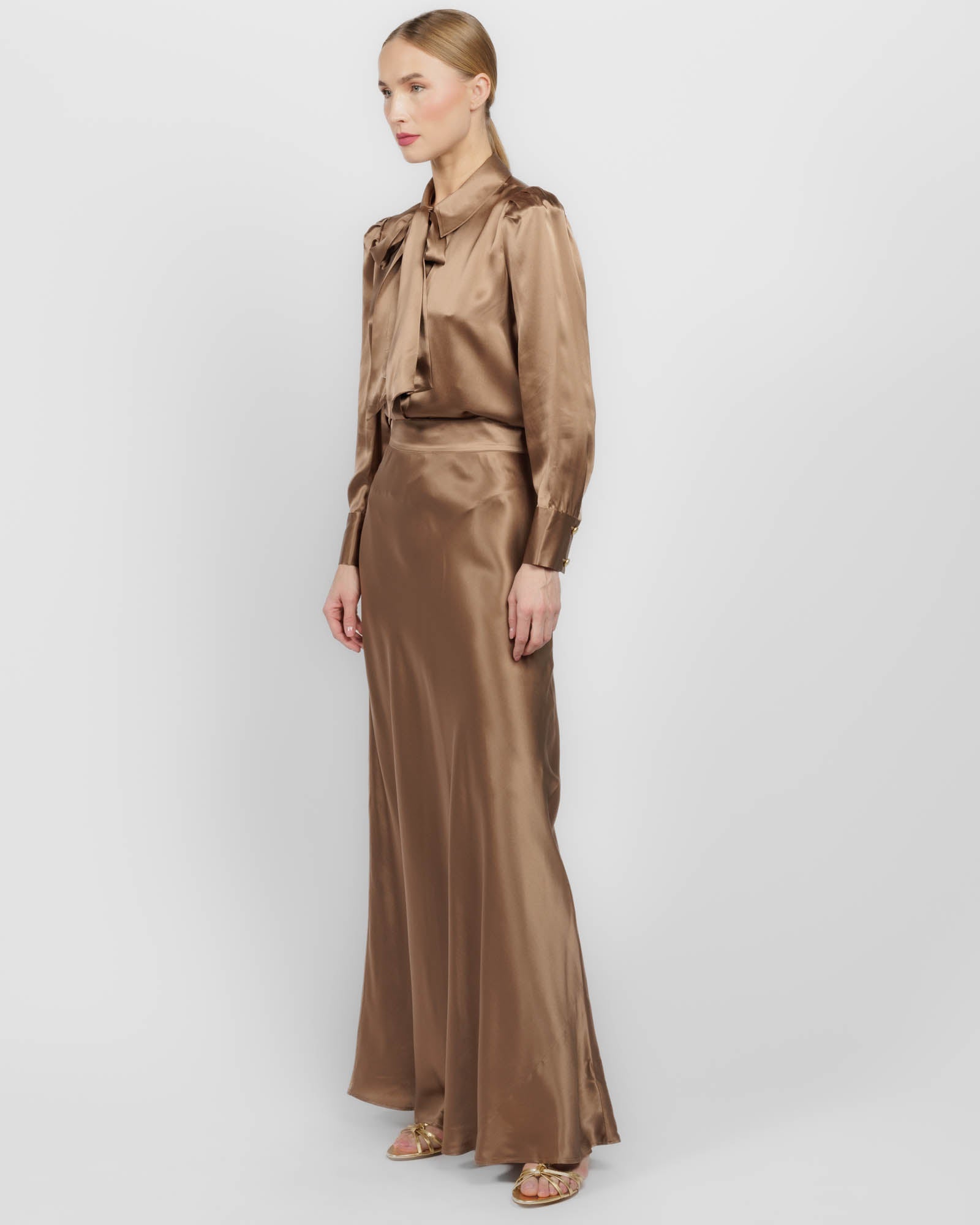 Honey Neck Tie Blouse