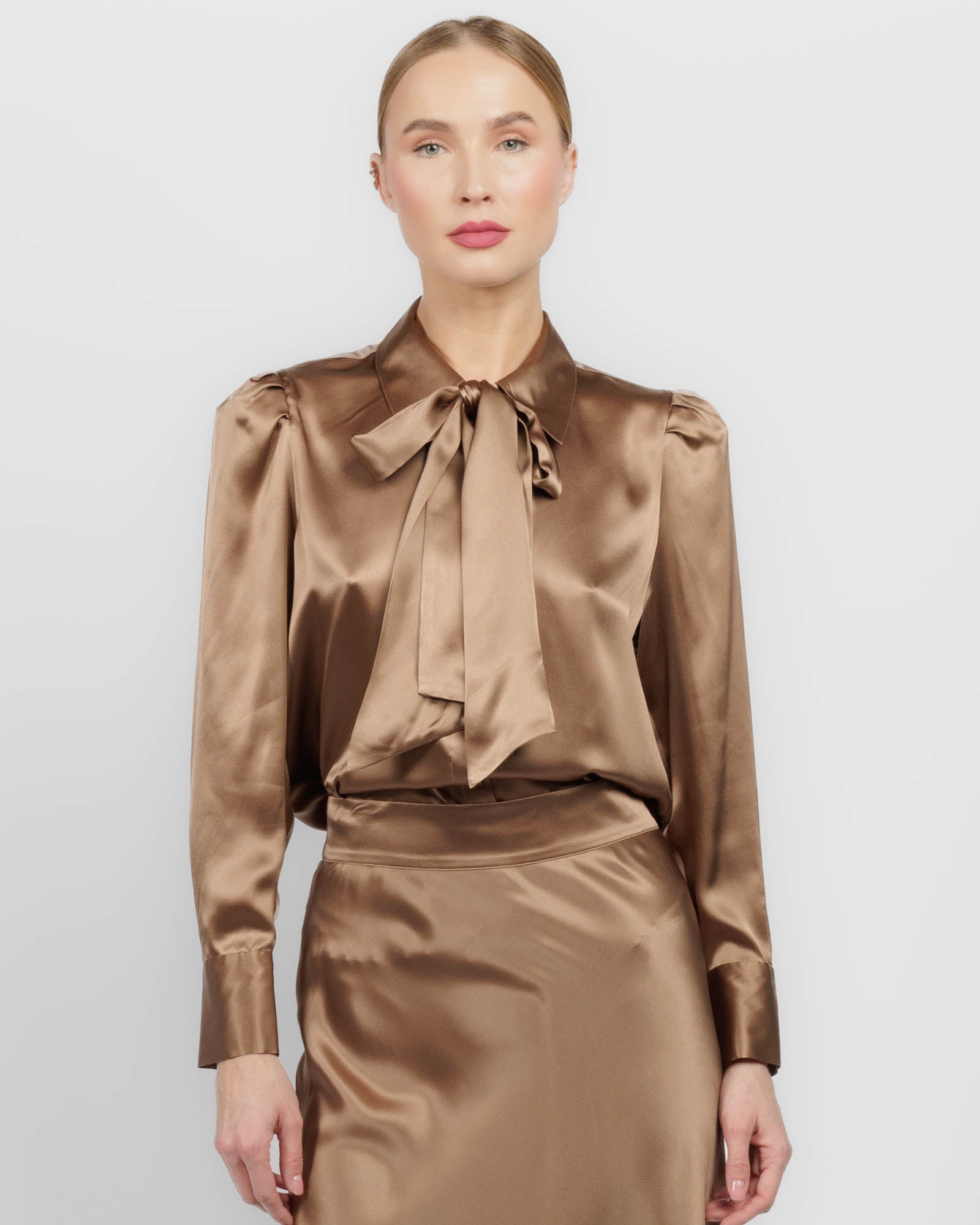 Honey Neck Tie Blouse