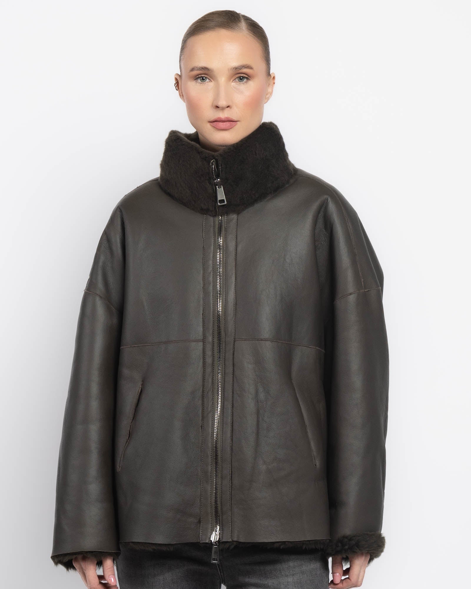 GIORGIO BRATO Giorgio Brato X Jade Reversible Shearling Jacket