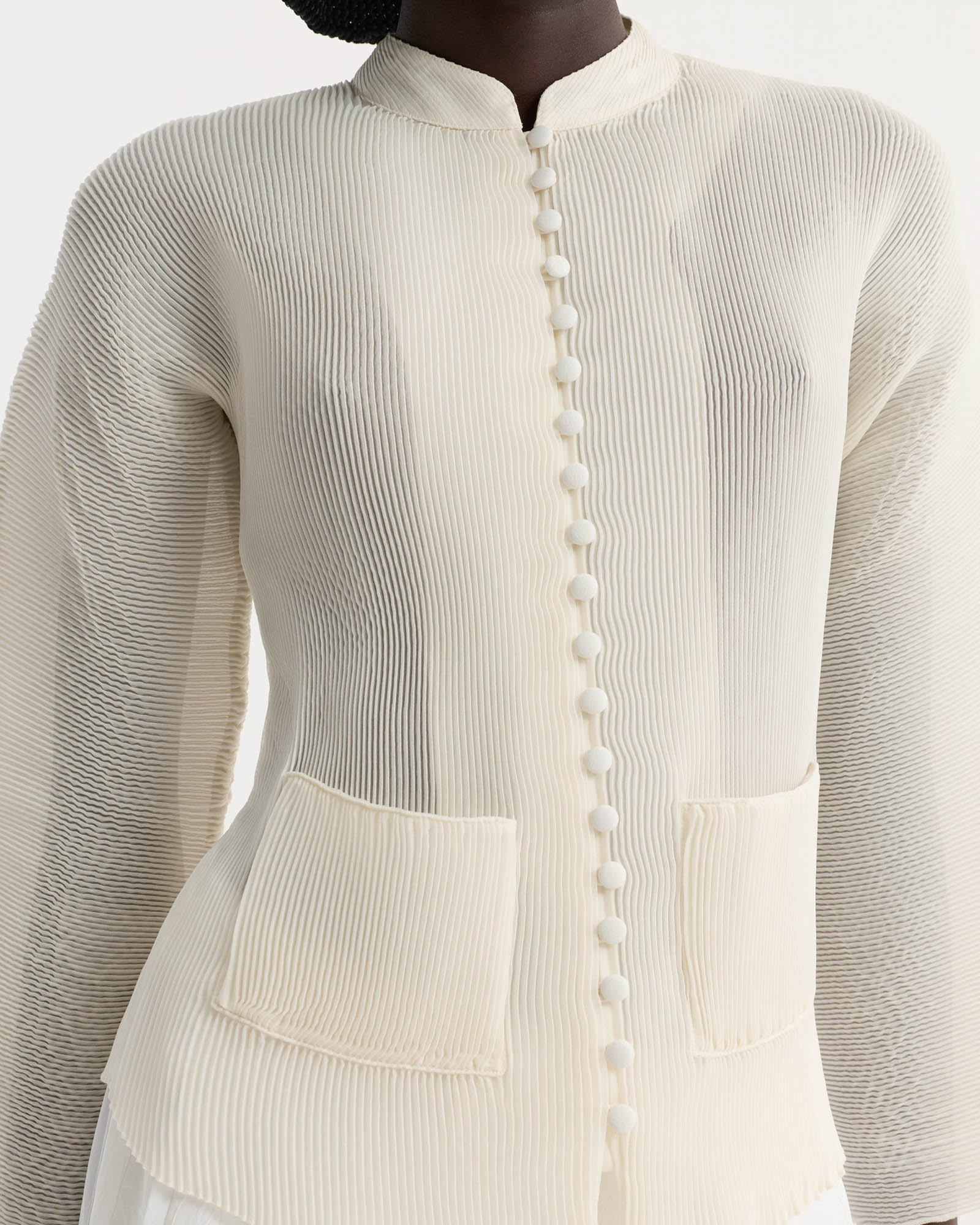 Plissé Cardigan