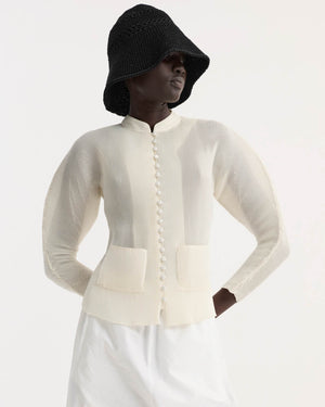 Plissé Cardigan